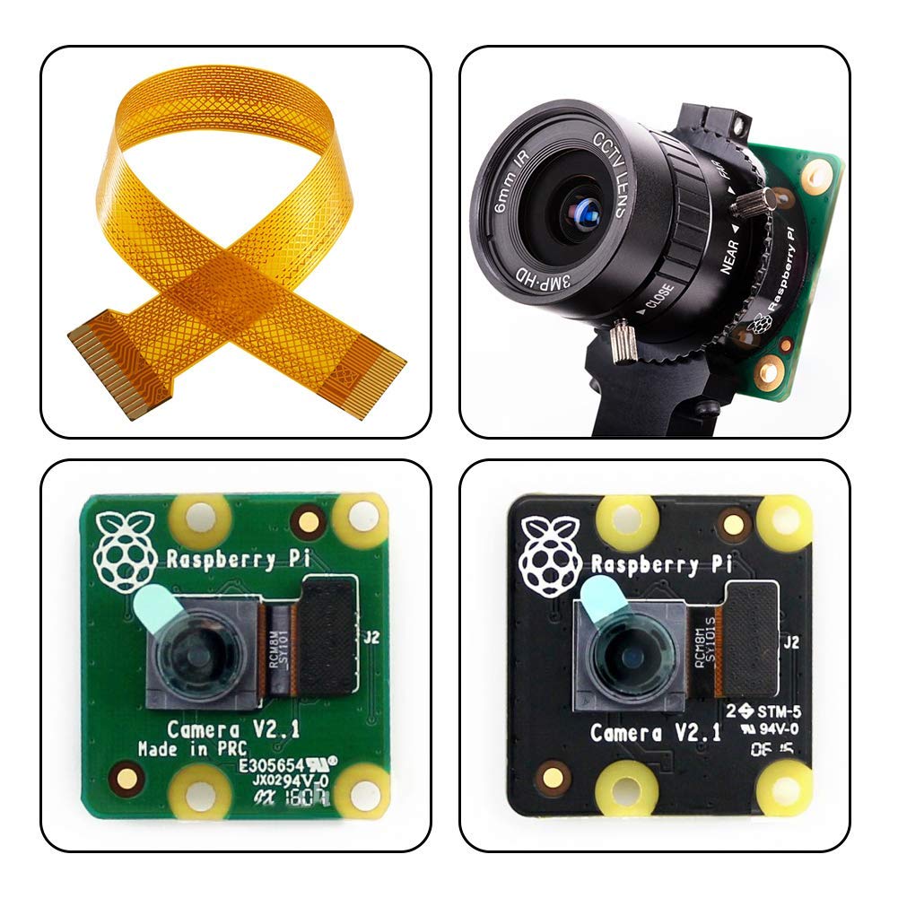 Aokin for Raspberry Pi Camera Cable, FPC Cable Ribbon Flex Extension Cable 15 Pin to 22 Pin for Raspberry Pi Zero or Zero W, Octoprint Octopi Webcam, Monitor 3D Printer, etc, 16cm/6.30in, 1 Pcs