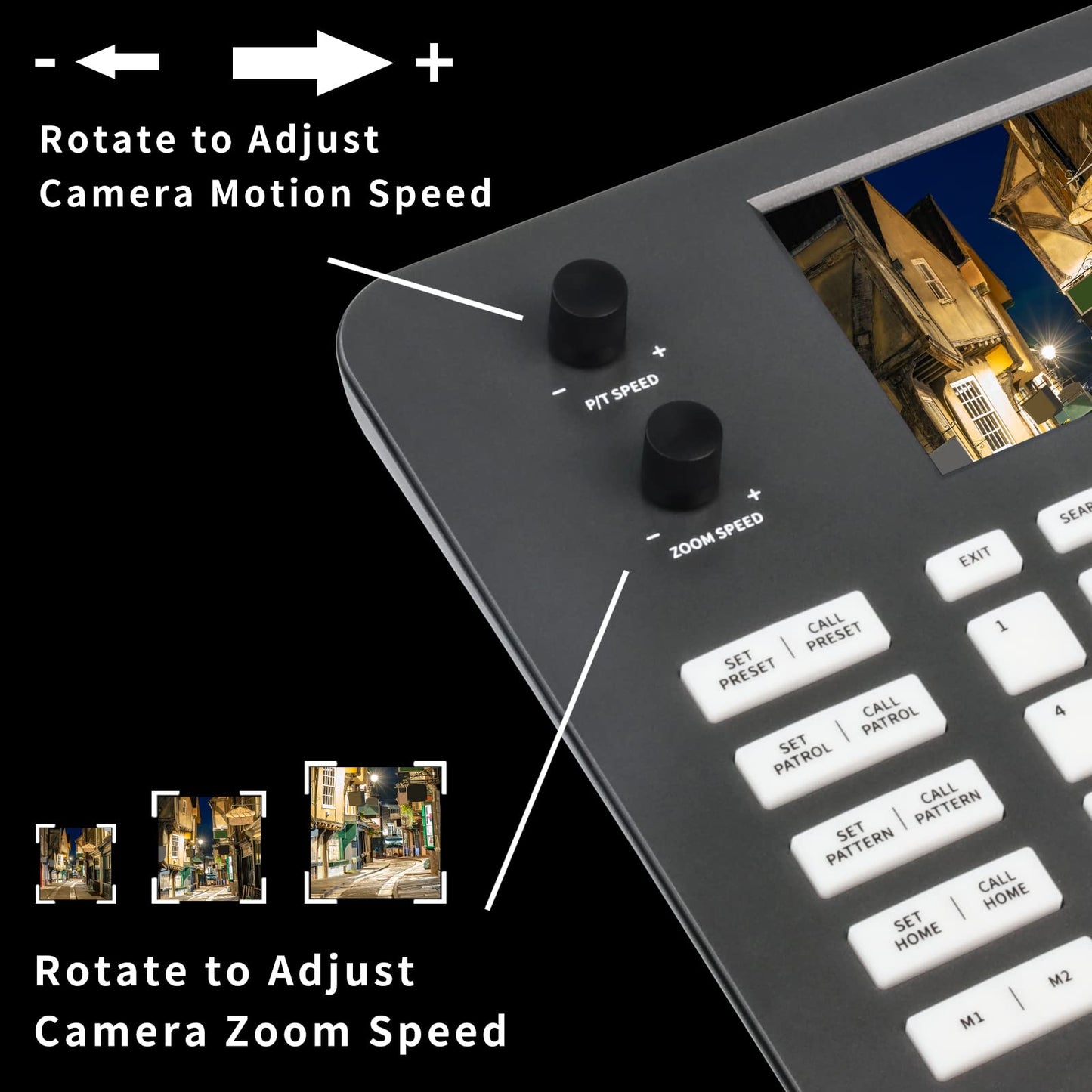 Zowietek PTZ Camera 4D Joystick Controller PoE| PTZ Network Keyboard | 5 Inch LCD Screen | Decoding H.264 and H.265 | Compatible with Dome Security IP Camera
