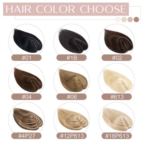 SEGO Pro Hair Toppers for Women Real Human Hair with No Bangs Toppers Hairpieces for Women Increase Volume 613 Light Gold,12 Inch