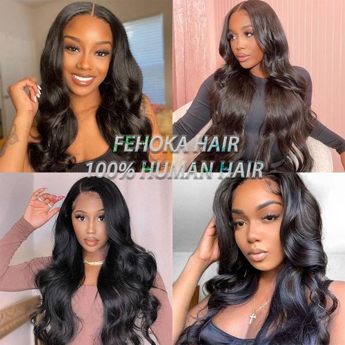 5x5 Lace Closure Human Hair 22 Inches Body Wave Human Hair Closure Can be Curly and Dyed 100% Human Hair Lace Closure With Baby Hair(22Inches Natural Black)