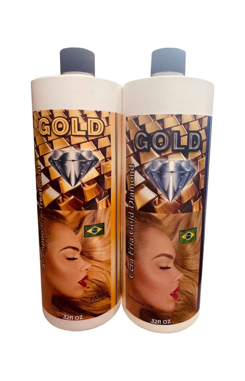 Hair Surgery Cold Wax (Cera Fria) Gold Diamond Blue 1 Liter with Shampoo 1000 ML (Ultra Strong Keratin)