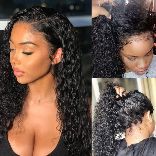 Kinkycurly Wig Human Hair 20 Inch 13x4 Lace Front Wigs Pre Plucked 180 Density Afro Kinky Curly Human Hair Wig Kinky Curly Lace Frontal Wigs for Black Women