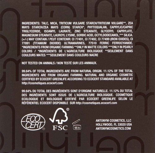 Antonym Cosmetics Baked Blush for Cheeks Face Powder Makeup Wrinkle Defying Minimize Fine Lines Pores Mattifying Highlighting Tan Contour (Crush)