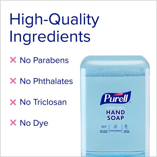 PURELL Antimicrobial Foaming Hand Soap, Light Fragrance, 1200 mL Refill for PURELL ES10 Automatic Soap Dispenser (Pack of 2) – 8382-02