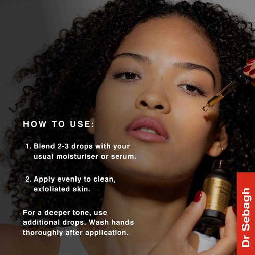 Dr Sebagh Self-Tanning Drops (0.68 fl oz) - Customizable Self Tanner Drops for Face - Streak-Free, Scent-Free Face Tan Drops - Natural Golden Glow Sunless Tanning Drops for Radiant Skin