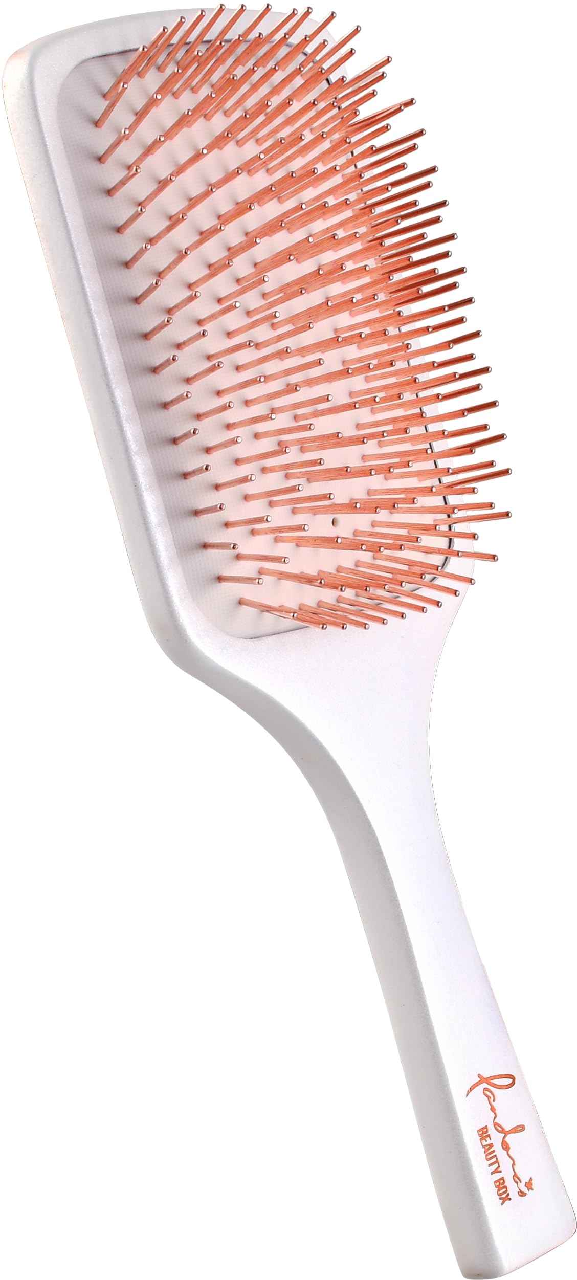 Pandora's Beauty Box Rose' Copper Massage Brush - Hair & Scalp Care, Dandruff Relief, Relaxation (Large)