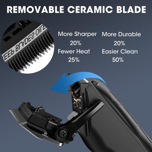 Karrte Professional Hair Clippers and Trimmer Set, 3 in 1 Hair Clippers for Men, Pro Clipper, T-Shaper Trimmer & Foil Shaver, Cordless Clippers and Grooming Set, Hair Cutting Kit for Gift