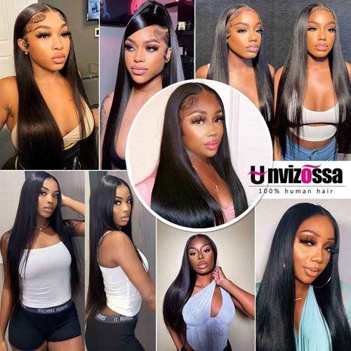 Straight Lace Front Wig Brazilian Human Hair 13x4 Lace Frontal Wig HD Transparent Pre Plucked With Baby Hair (26inch)