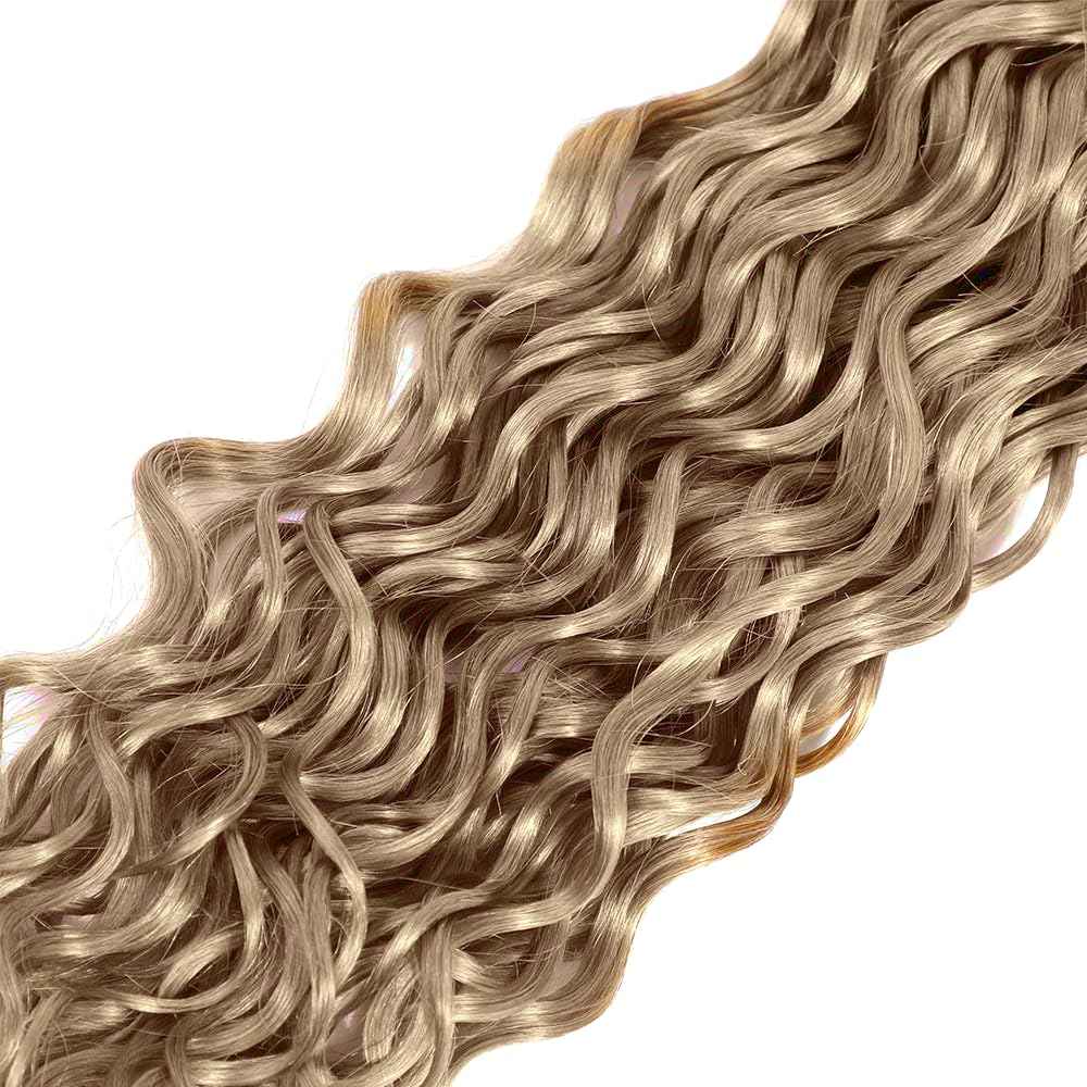 28 30 32 inch #22 Human Hair Bundles Blonde Water Wave Bundle Ash Blonde Human Hair Bundles #22 Wet and Wavy Bundle