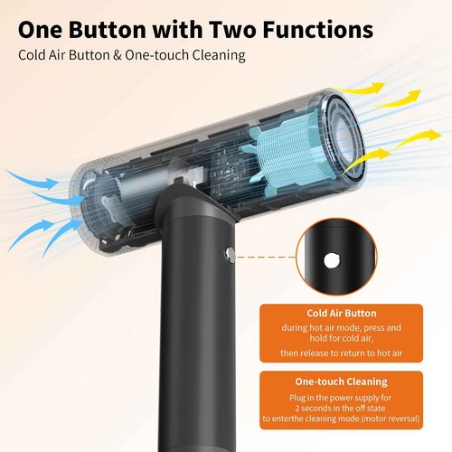 Erofexo Professional High Speed Ionic Hair Dryer | Ultra-Fast Drying | Low Noise | 110000 RPM |Metal Body |Household Travel| Compact Blow Dryer with Magnetic Diffuser for Faster Drying All Hair Types