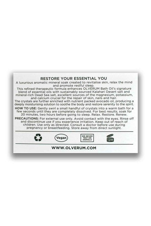 OLVERUM - Natural Bath Salts | Clean Beauty Mineral Soak With Dead Sea Salt, Vegan, Cruelty-Free (7.1 oz)
