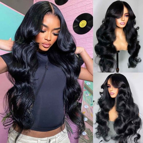 SUNKASA 20 Inch Lace Front Wig Human Hair Body Wave Wigs for Black Women HD 13x4 Lace Frontal Glueless Wigs Human Hair Pre Plucked With Baby Hair Natural Color