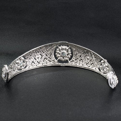 Royal Tiara with Real Austrian Crystals, Queen Mary's Bandeau Replica Tiara,Princess Meghan Wedding Bridal Diadem Jewelry