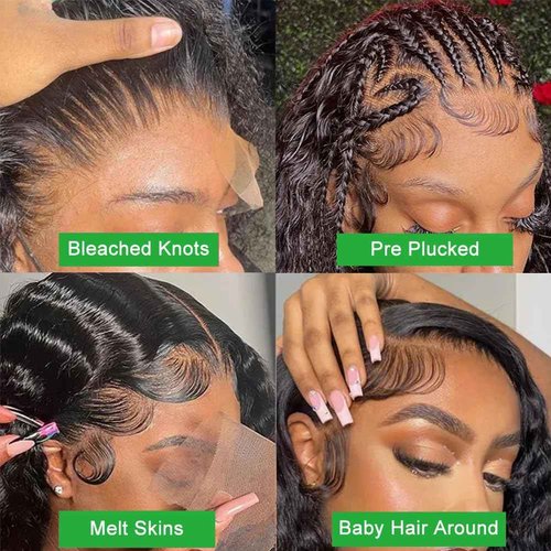 Ehelo 30 Inch Deep Wave Wig 13x6 Lace Frontal Deep Wave Wigs Human Hair 200% Density Pre Plucked Lace Front Wigs for Women 13x6 Lace Curly Human Hair Wig Deep Wave Glueless Wig