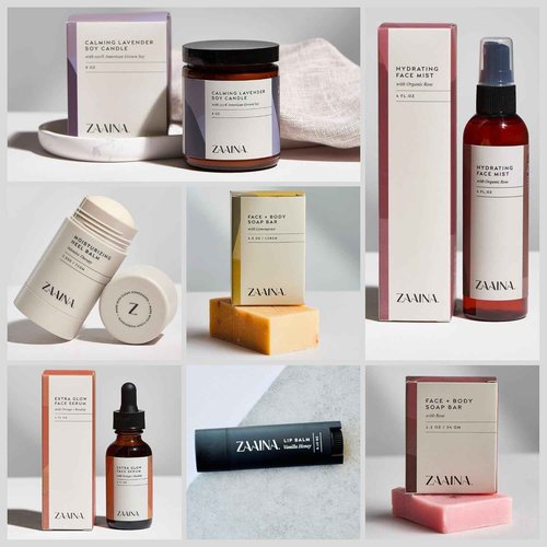 Birthday Gift Set for Women - Bath and Body Gift Set for Her, Relaxing Spa Kit Package, Self Care Gift Basket for Mom, Wife Friend Sister by ZAAINA (PREMIUM Birthday Spa Set w/ Candle)