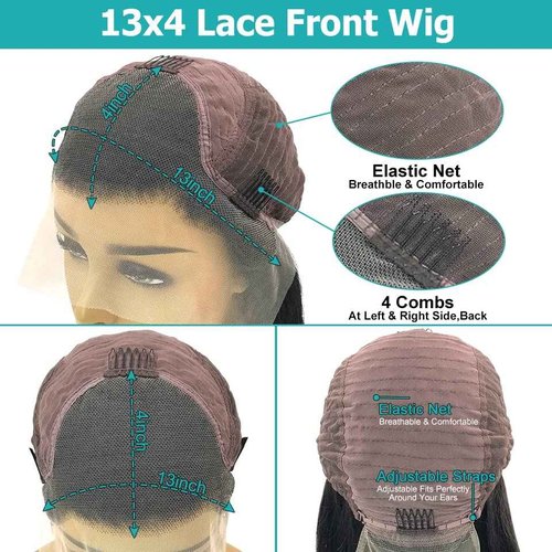 Silver Grey 13x4 Lace Front Bob Wig Brazilian Virgin Human Hair Wig Pre Plucked Hairline with Baby Hair UHD Transparent Lace Natural Looking Bleach Knots Glueless Wigs for Women 180% Density 10 Inch