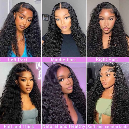 soHygge 30 Inch Deep Wave Lace Front Wigs Human Hair 13x6 HD Lace Front Wigs Human Hair Pre Plucked Deep Curly Wig 200% Density Frontal Glueless Wigs Human Hair for Women