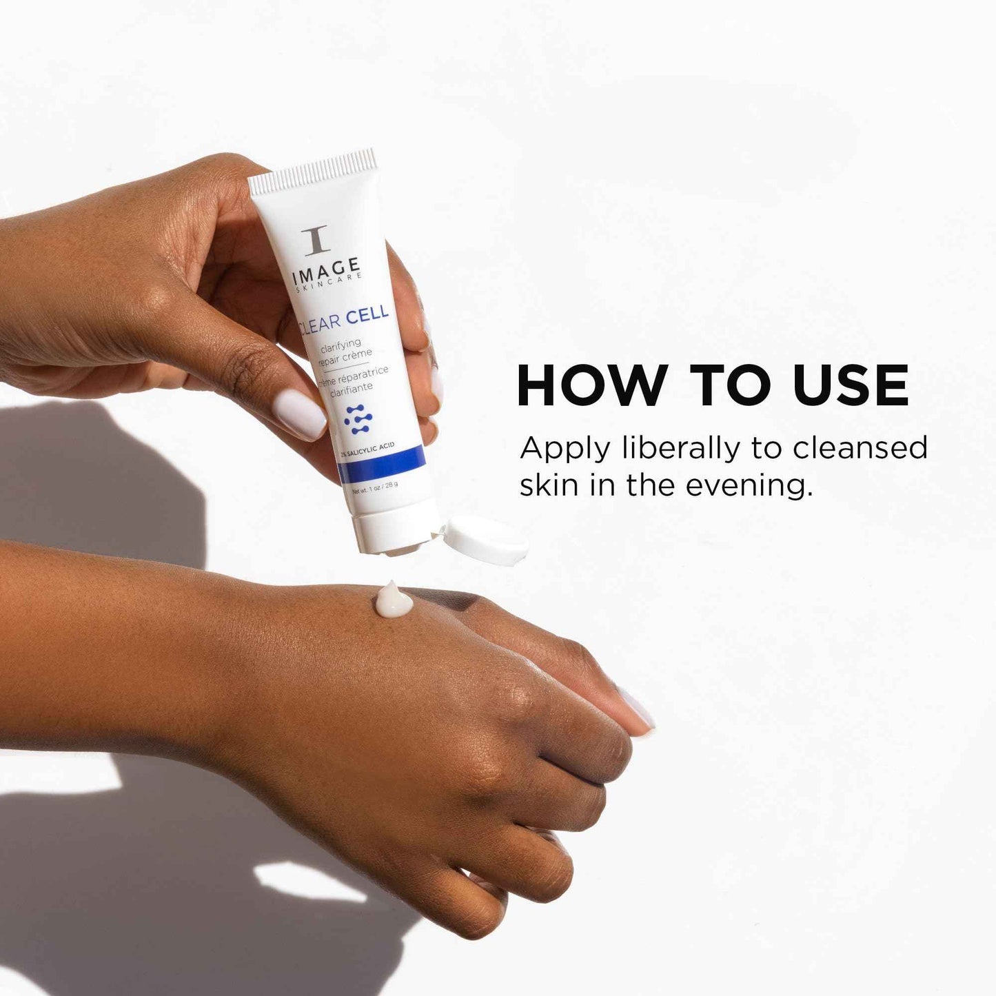 IMAGE Skincare, CLEAR CELL Clarifying Repair Crème, Facial Night Cream Gel Moisturizer for Oily Prone Skin, Discovery Size 1 oz