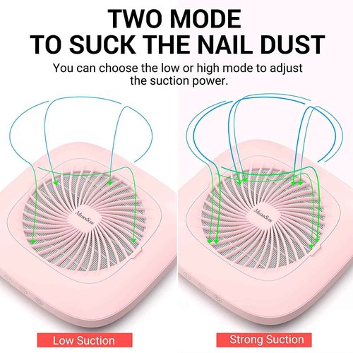 MelodySusie Nail Dust Collector with Reusable Filter with Natural Eyelashes 7 Pairs N02