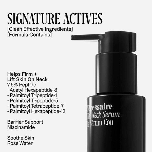Nécessaire The Neck Serum. Fragrance-Free. 5 Peptides for Tech + Aged Neck. Skin Feels Firm, Looks Lifted. Hypoallergenic. Dermatologist-Tested. 50 ml