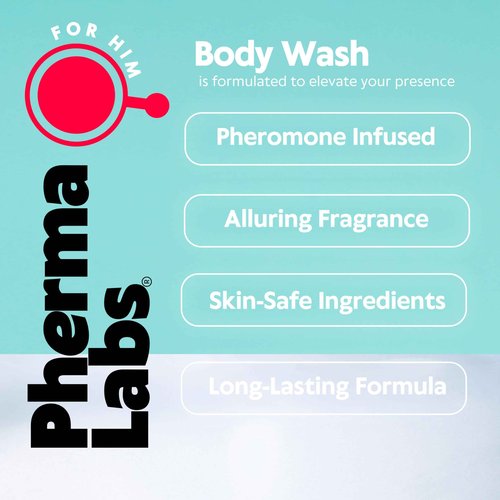 PHERMALABS Premium Pheromone Body Wash for Men - Long-Lasting cologne perfume Gel Scent Con Feromonas para Hombres - Captivate with Feromonas for Men - Mens Pheromones (8.5 Fl Oz, Scent Number 1)
