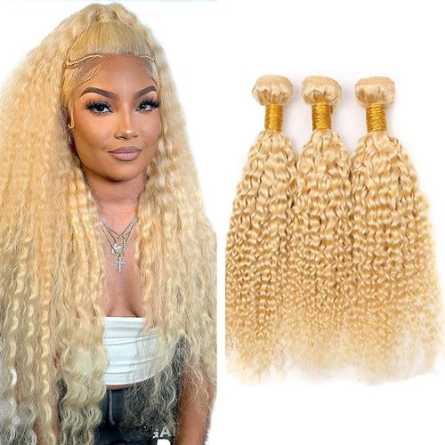 613 Bundles Blonde Water Wave Bundles Human Hair 613 Wet and Wavy Bundle 24 26 28 Inch Brazilian Virgin Hair 613 Beach Wave Bundle 300g