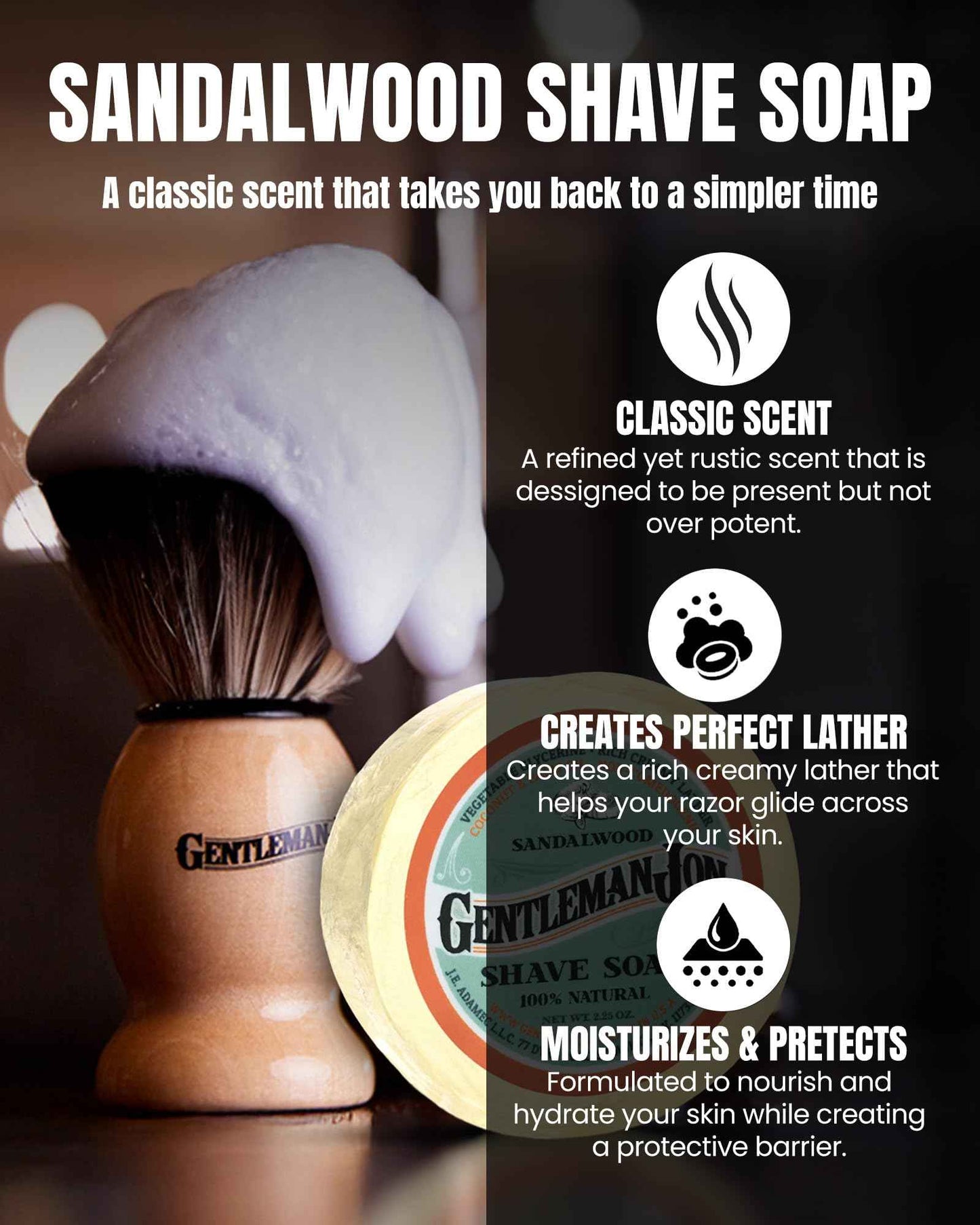 Gentleman Jon Deluxe Vintage Shaving Kit for Men - Men's Shaving Set Gifts, Compact Design, Includes Safety Razor and Brush Stand, Brush, Potassium Alum Block, Soap, Stainless Bowl, Stand & Dopp Kit