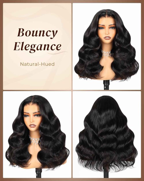 Arabella 6x6 Wear and Go Glueless Wig 12a Glueless Wigs Human Hair Pre Plucked Pre Cut Loose Body Wave Only Middle Part Lace Front Wigs Human Hair 100% Pre Bleached Knots Wig (20inch, 6X6 Body Wave)