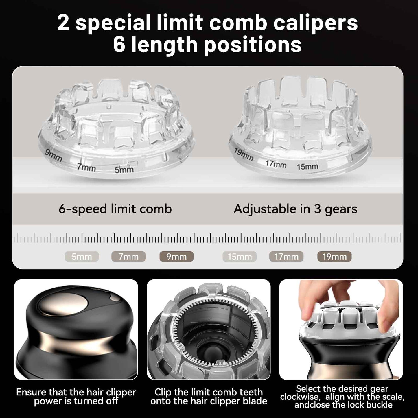 Moricsom Self Haircut Kit for Men – IPX6 Waterproof Rechargeable DIY Cut System Head Trimmer Cutter Machine with Sideburns Tool for Man, Simple Hair Cutting for Males Gradual Short Hair (Black)