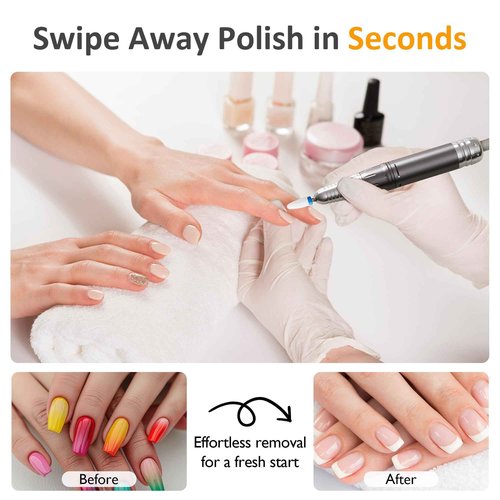 Sunvivi Electric Nail Drill , 40000RPM Powerful Electric Nail File Portable Nail Drill with 11 Drill Bits Rechargeable Efile for for Acrylic Nails Gel Polishing
