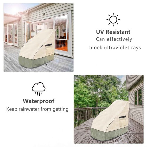 Aacabo Massage Chair Cover 600D Oxford Cloth Full Body Shiatsu Massage Chair Protective Cover with Drawstring Waterproof Dustproof