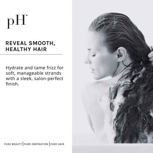 pH PURE HAIR Smoothing Duo - Anti-Frizz Shampoo and Conditioner Set - Sulfate-Free Hydrating Shampoo Conditioner for Dry Hair & Curly Hair - Soft, Healthy, Manageable Locks - 8.45 oz each