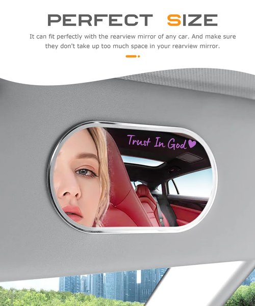SCUARI 4PCS Car Stickers,Cars Decals,Car Accessories Trust in God Rearview Mirror Sticker,Auto Stickers and Decals,Auto Decals for Women,Trust in God Mirror Decoration,Fits Most Vehicles (Purple)