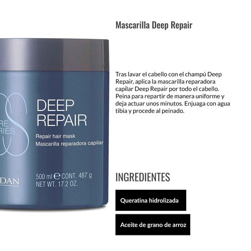 Lendan - Repairing Hair Mask - Deep Repair - 500 ml - For Damaged Hair - With Hydrolyzed Keratin - Enhances Shine - Anti-Frizz