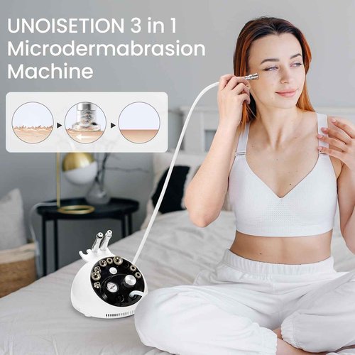 UNOISETION Diamond Microdermabrasion Machine, New Upgraded Home Dermabrasion Facial Machine for Blackhead Removal, Home Use Facial Skin Care Equipment