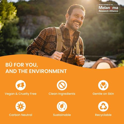 BU SPF 50 Sunscreen Spray for Face and Body, Fragrance Free, Clear Non Aeorsol, Non Greasy and Water Resistant (2-pack)