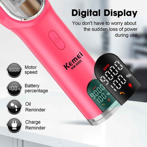 KEMEI Professional Hair Clippers Set for Men, Electric Clippers Kit and Trimmers Set, Cordless Haircut Clippers, Rechargeable Hair Cutting Tools with LED Display, Gifts for Men