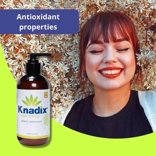 Knadix Hemp Oil Cream Ideal for Sensitive Skin Pack of 2-8 oz Each - Moisturizing and Emolient (2)