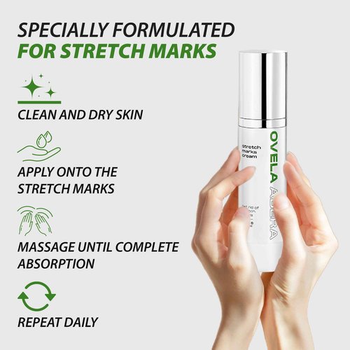 Abera Ovela Maternity Stretch Mark Cream for Pregnancy and Weight Fluctuations, Stretch Mark Treatment Pregnancy Must Haves, Deep Stretch Mark Removal, All Skin Types, 1.69 fl oz, Set of 2