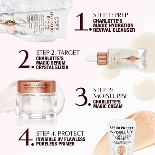 Charlotte Tilbury Magic Face Serum Crystal Elixir - Firming Peptide Serum for Face & Neck - Enriched with Plant Adaptogen Extracts to Help Boost Skin's Barrier Function & Moisture Retention (30ml)