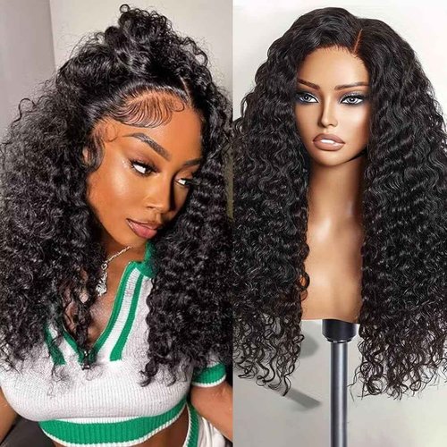 Zumuer 20 Inch 13x6 Deep Wave Lace Front Wigs Human Hair Deep Wave Frontal Wig 13x6 HD Lace Front Wigs Pre Plucked with Cute Baby Hair Virgin Human Hair Wig for Women Natural Color