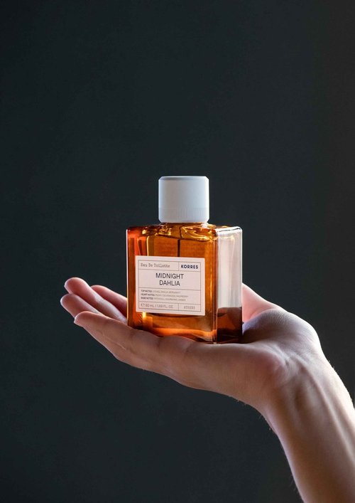 KORRES Eau de Toilette, Midnight Dahlia Perfume for Women, Floral Fruity Amber Fragrance with Lychee, Peony, Raspberry, Cedarwood & Musk, Clean Greek Scent, 1.69 Fl Oz