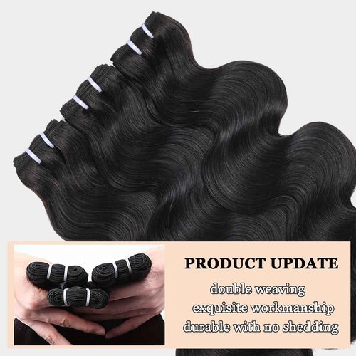 Body Wave Bundles Human Hair 20 22 24 Inch 12A 4 Bundles 100% Unprocessed Brazilian Virgin Remy Hair Body Wave Human Hair Bundles Hair Extensions Natural Color