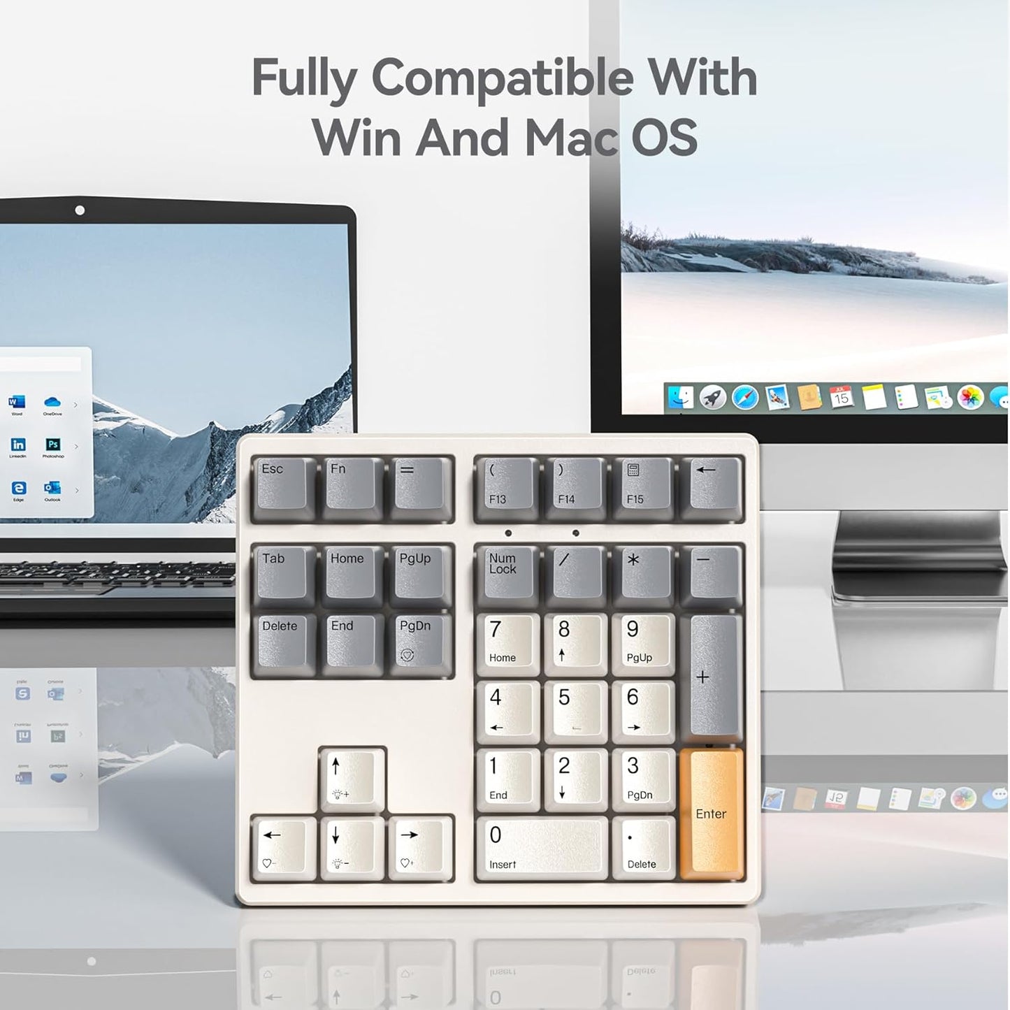 34 Keys Wired &Wireless Mechanical Number Pad