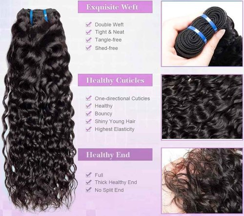 Human Hair Bundles Water Wave Bundles 12A Brazilian Weave Human Hair Bunldes Wet And Wavy Bundles Human Hair 100% Unprocessed Virgin 3 Bundls Human Hair 16 18 20