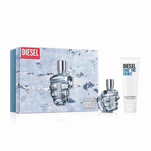 DIESEL Only The Brave - Fragrance Gift Set for Men - Includes Eau de Toilette 1.7 Fl Oz & Shower Gel 2.5 Fl Oz