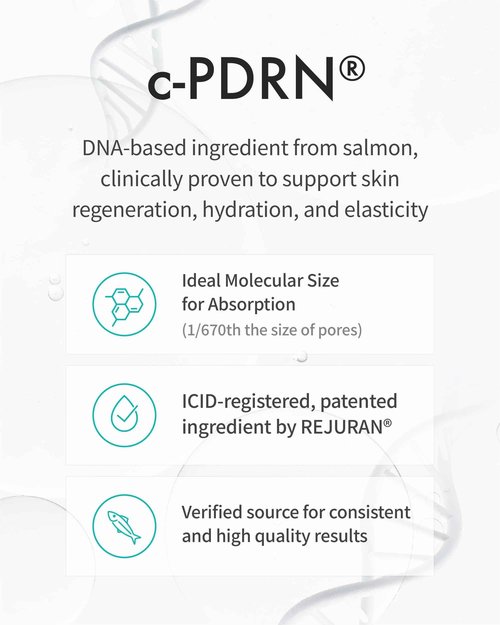 REJURAN® Turnover Ampoule, c-PDRN® [Larger Size] - Original Salmon DNA PDRN Face Serum for Rejuvenation, Firming, Hydration & Youthful Glow, Smooths Skin Texture. Korean Skincare (1.69 fl oz)