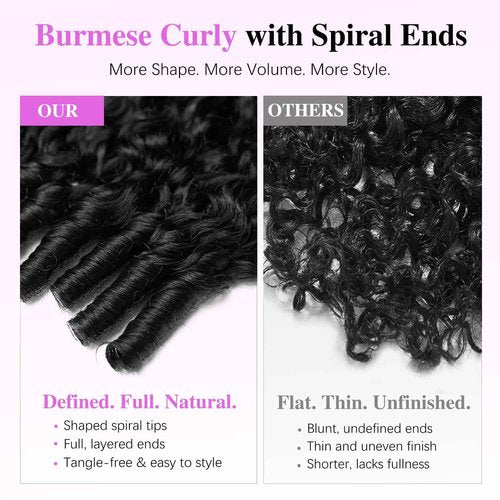 Liqusee 7x6 Burmese Curly Glueless Wigs Human Hair Pre Plucked Pre Cut 250% Density Drawstring Wig for Black Women 7x6 HD Lace Front Wigs Human Hair Glueless Wear and Go Nautural Color 18 Inch