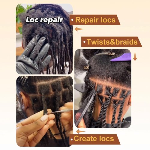 Afro Kinkys Bulk Human Hair For Braiding Dreadlock Extensions Create Repair Braid Micro Twist Afro Kinky Curly Human Hair Bundles Bulks Locs Extensions 1B Natural Black14+14+14 3 bundles/pack