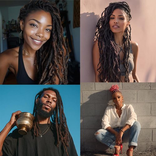 Tight Afro Kinky Human Hair for Dreadlocks,Ideal for Making Locs,Repair Extensions,Twist or Braids 4 Bundles/Package Natural Black #1B 12inch